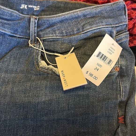 NWT Warp+Weft Plus Size 24 New York Skinny Jeans Blue - Picture 6 of 12